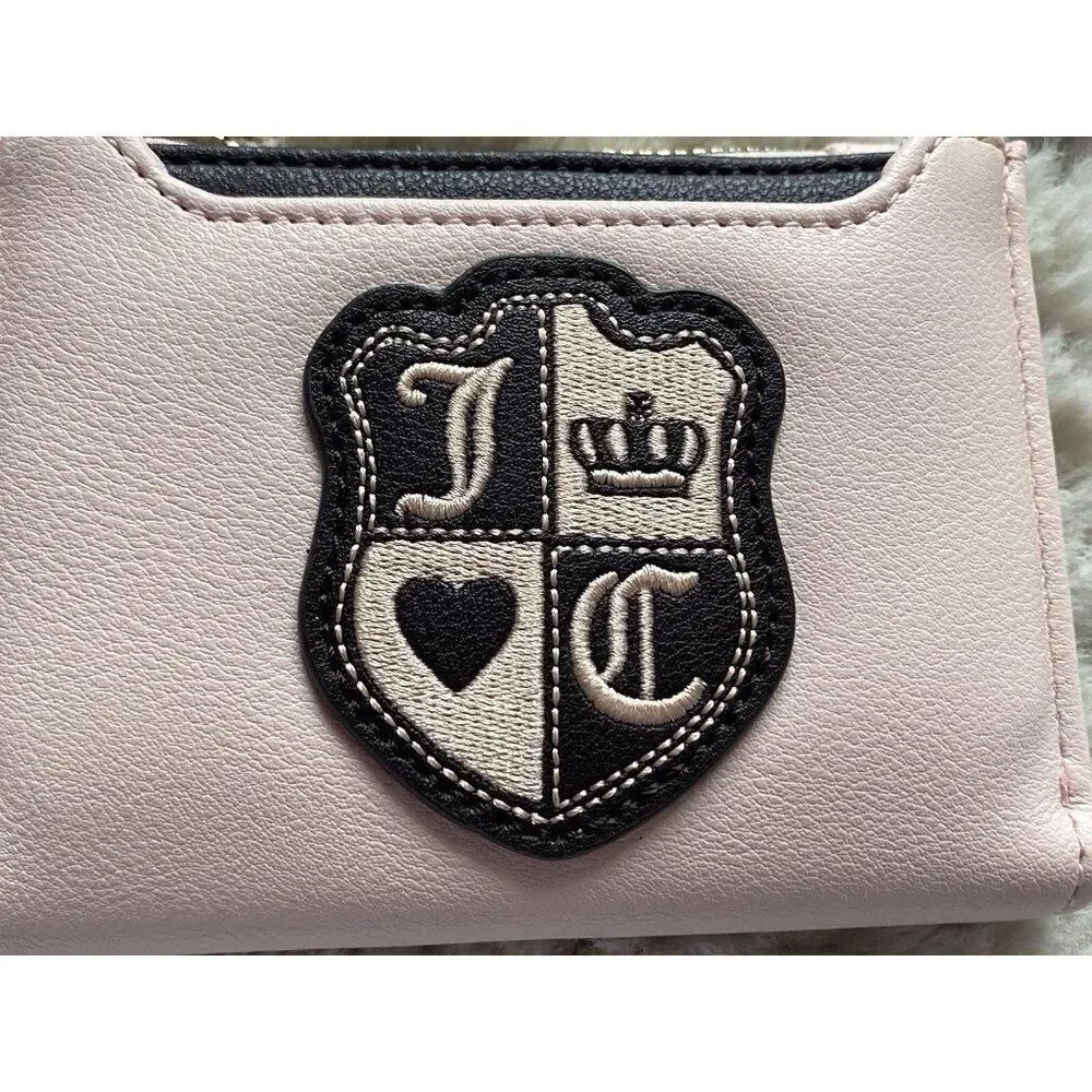 Juicy Couture Queen Of Everything Bifold Wallet With Pullout Card Case Blush NEW